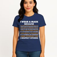 I Wear A Mask Because I Want to Protect You Womens T-Shirt