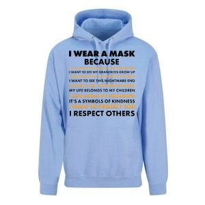 I Wear A Mask Because I Want to Protect You Unisex Surf Hoodie