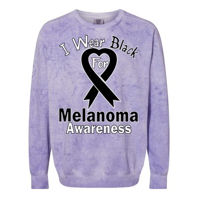 I Wear Black For Melanoma Awareness Colorblast Crewneck Sweatshirt