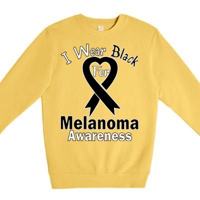 I Wear Black For Melanoma Awareness Premium Crewneck Sweatshirt