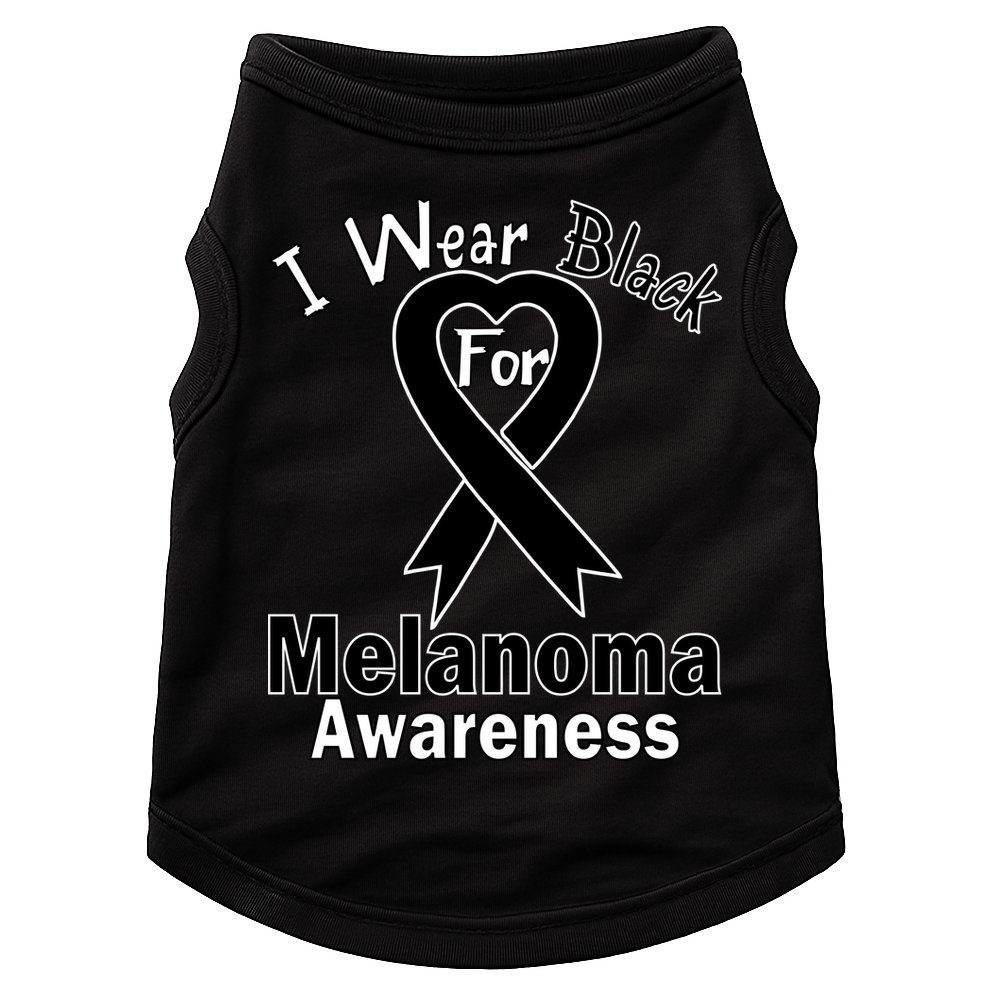 I Wear Black For Melanoma Awareness Doggie Tank