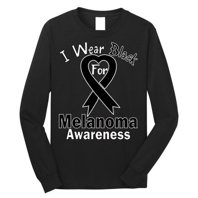 I Wear Black For Melanoma Awareness Long Sleeve Shirt