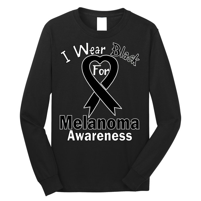 I Wear Black For Melanoma Awareness Long Sleeve Shirt