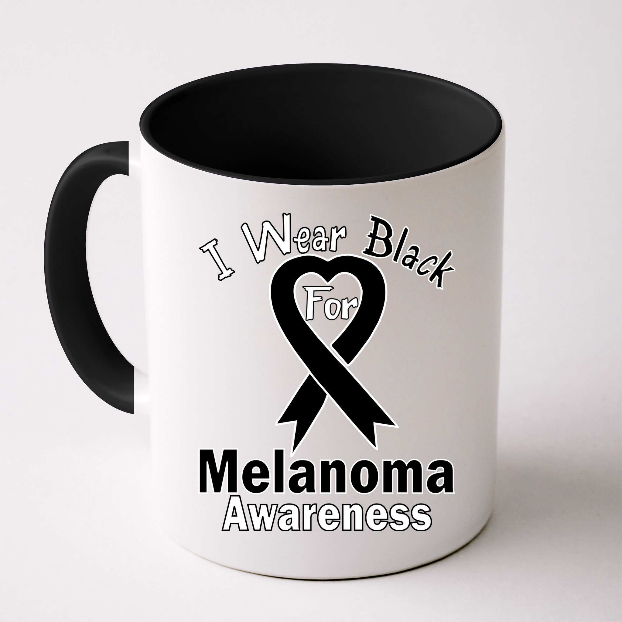 I Wear Black For Melanoma Awareness Mug