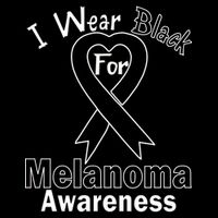 I Wear Black For Melanoma Awareness Flatbill Hat