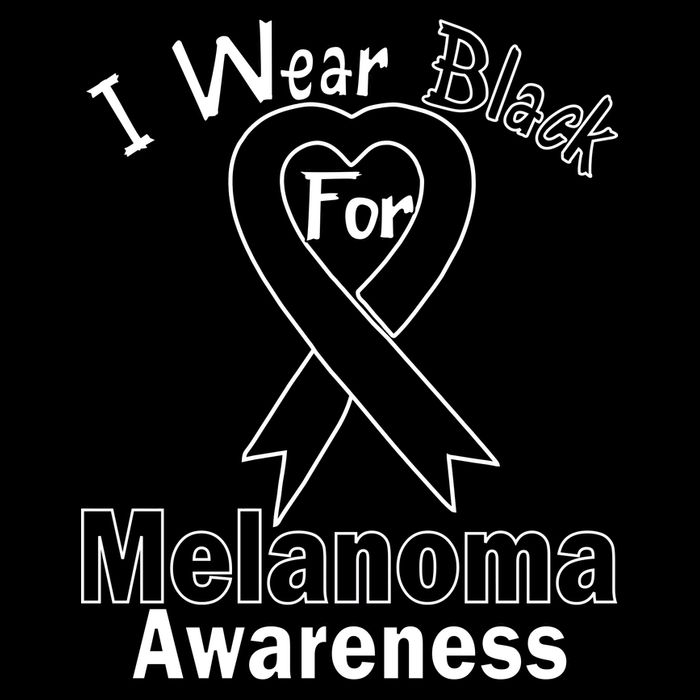 I Wear Black For Melanoma Awareness Flatbill Hat