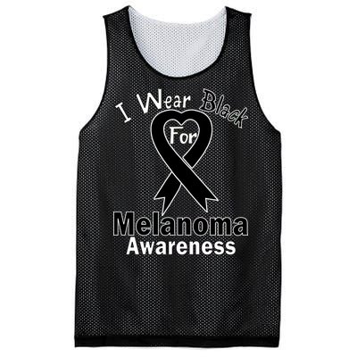 I Wear Black For Melanoma Awareness Mesh Reversible Basketball Jersey Tank