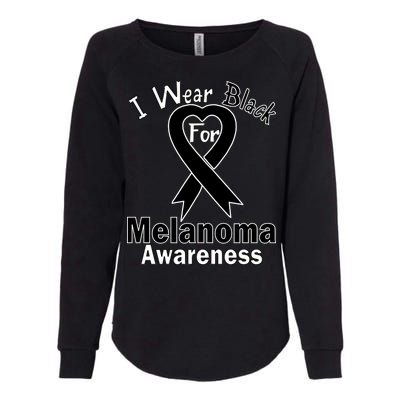 I Wear Black For Melanoma Awareness Womens California Wash Sweatshirt