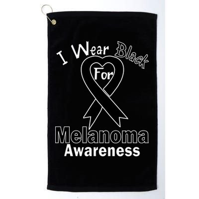 I Wear Black For Melanoma Awareness Golf Towel