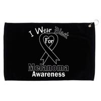 I Wear Black For Melanoma Awareness Grommeted Golf Towel