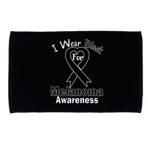 I Wear Black For Melanoma Awareness Microfiber Hand Towel