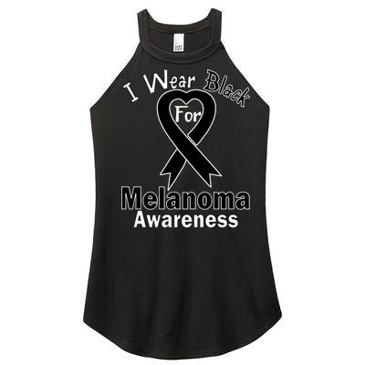 I Wear Black For Melanoma Awareness Women’s Perfect Tri Rocker Tank