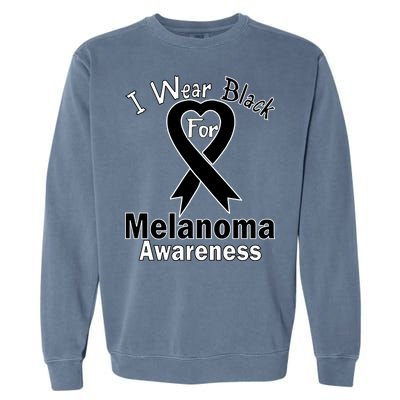 I Wear Black For Melanoma Awareness Garment-Dyed Sweatshirt