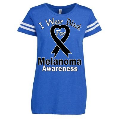 I Wear Black For Melanoma Awareness Enza Ladies Jersey Football T-Shirt