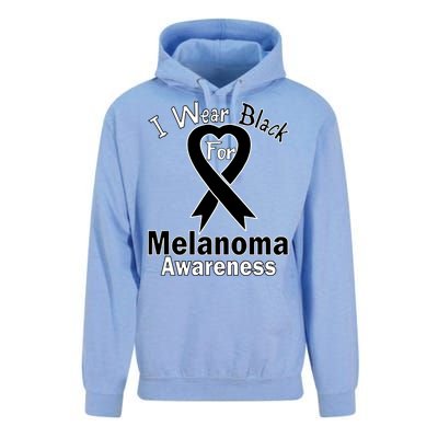 I Wear Black For Melanoma Awareness Unisex Surf Hoodie