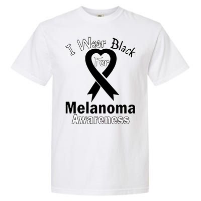 I Wear Black For Melanoma Awareness Garment-Dyed Heavyweight T-Shirt