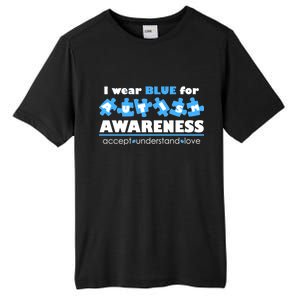 I Wear Blue For Autism Awareness Accept Understand Love Tall Fusion ChromaSoft Performance T-Shirt