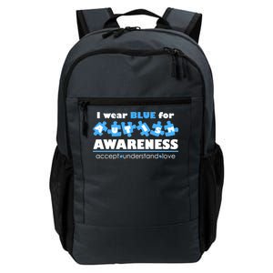 I Wear Blue For Autism Awareness Accept Understand Love Daily Commute Backpack