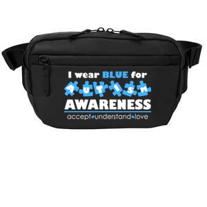 I Wear Blue For Autism Awareness Accept Understand Love Crossbody Pack