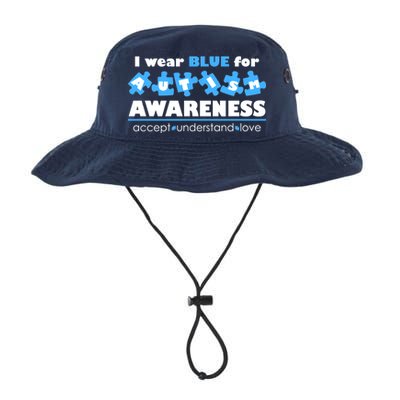 I Wear Blue For Autism Awareness Accept Understand Love Legacy Cool Fit Booney Bucket Hat