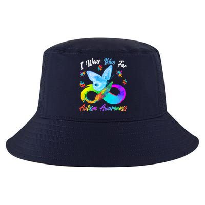 I Wear Blue For Autism Awareness Butterfly Infinity Rainbow  Cool Comfort Performance Bucket Hat