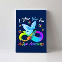 I Wear Blue For Autism Awareness Butterfly Infinity Rainbow  Canvas