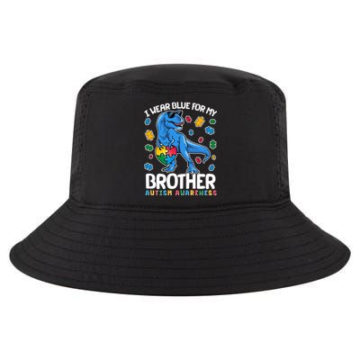 I Wear Blue For My Brother Autism Awareness T-Rex Dinosaur Cool Comfort Performance Bucket Hat