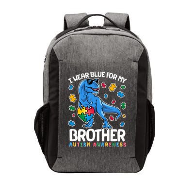 I Wear Blue For My Brother Autism Awareness T-Rex Dinosaur Vector Backpack