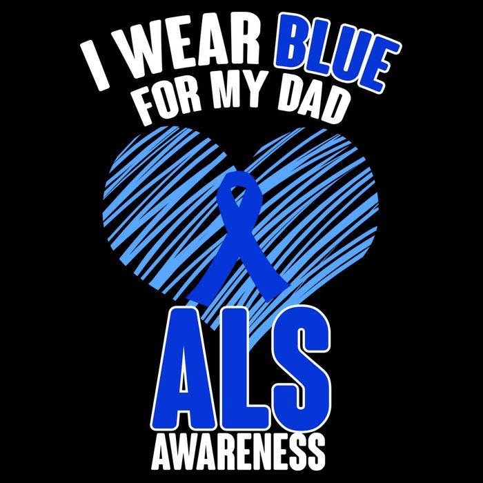 I Wear Blue For My Dad ALS Awareness City Backpack