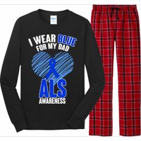 I Wear Blue For My Dad ALS Awareness Long Sleeve Pajama Set