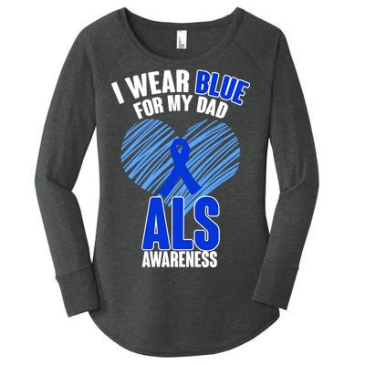 I Wear Blue For My Dad ALS Awareness Women's Perfect Tri Tunic Long Sleeve Shirt