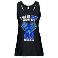 I Wear Blue For My Dad ALS Awareness Ladies Essential Flowy Tank