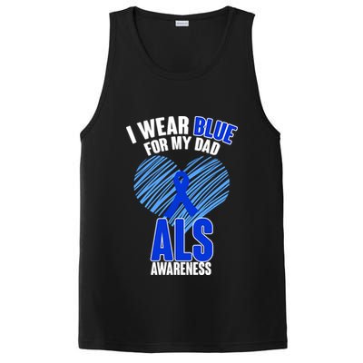 I Wear Blue For My Dad ALS Awareness PosiCharge Competitor Tank