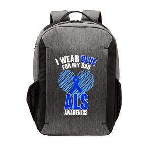 I Wear Blue For My Dad ALS Awareness Vector Backpack