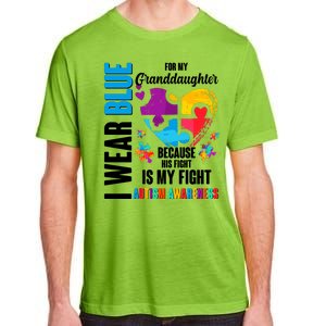 I Wear Blue For My Granddaughter Her Fight is My Fight  Autism Adult ChromaSoft Performance T-Shirt