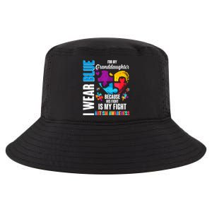 I Wear Blue For My Granddaughter Her Fight is My Fight  Autism Cool Comfort Performance Bucket Hat