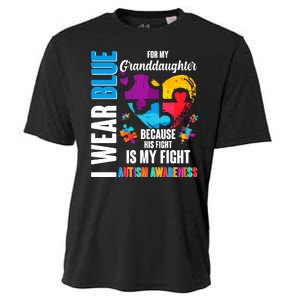 I Wear Blue For My Granddaughter Her Fight is My Fight  Autism Cooling Performance Crew T-Shirt