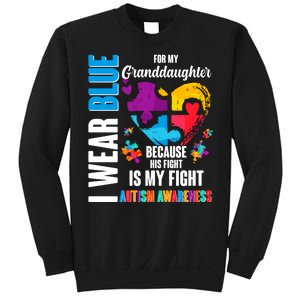 I Wear Blue For My Granddaughter Her Fight is My Fight  Autism Sweatshirt