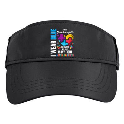 I Wear Blue For My Granddaughter Her Fight is My Fight  Autism Adult Drive Performance Visor