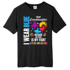 I Wear Blue For My Granddaughter Her Fight is My Fight  Autism Tall Fusion ChromaSoft Performance T-Shirt