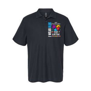 I Wear Blue For My Granddaughter Her Fight is My Fight  Autism Softstyle Adult Sport Polo