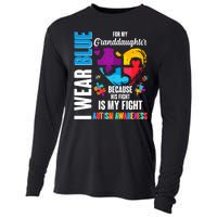 I Wear Blue For My Granddaughter Her Fight is My Fight  Autism Cooling Performance Long Sleeve Crew