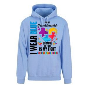 I Wear Blue For My Granddaughter Her Fight is My Fight  Autism Unisex Surf Hoodie