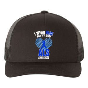 I Wear Blue For My Mom ALS Awareness Yupoong Adult 5-Panel Trucker Hat