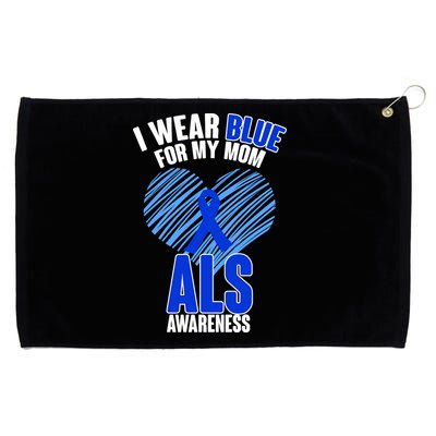 I Wear Blue For My Mom ALS Awareness Grommeted Golf Towel