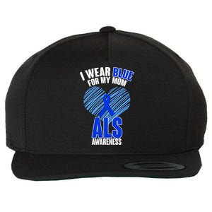 I Wear Blue For My Mom ALS Awareness Wool Snapback Cap