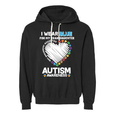 I Wear Blue For My Personalize Custom Text Autism Garment-Dyed Fleece Hoodie