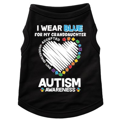 I Wear Blue For My Personalize Custom Text Autism Doggie Tank