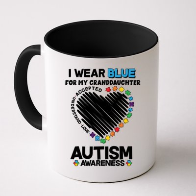 I Wear Blue For My Personalize Custom Text Autism Mug