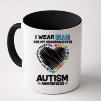 I Wear Blue For My Personalize Custom Text Autism Mug